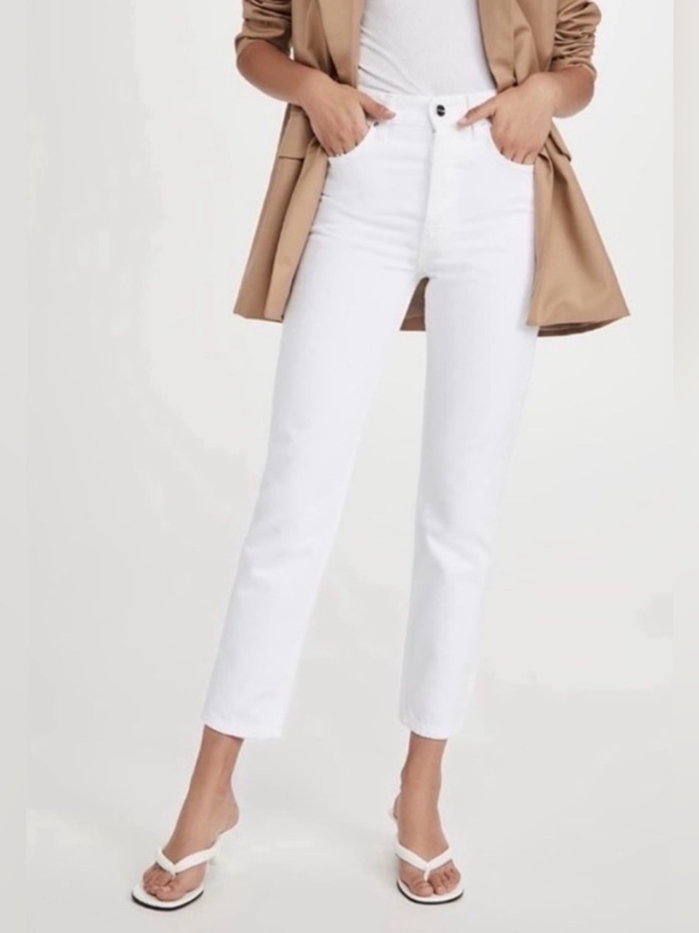 NWOT Anine Bing Sonya High-Rise Slim Straight Jeans